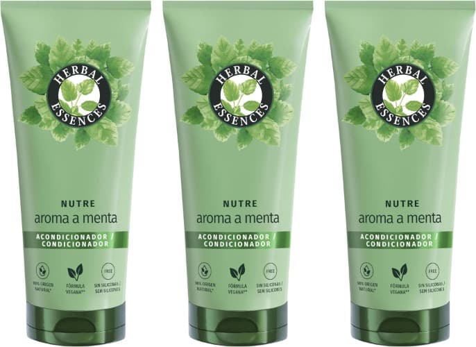 Herbal Essences Condicionador nutritivo com aroma de hortelã, 250 ml x 3