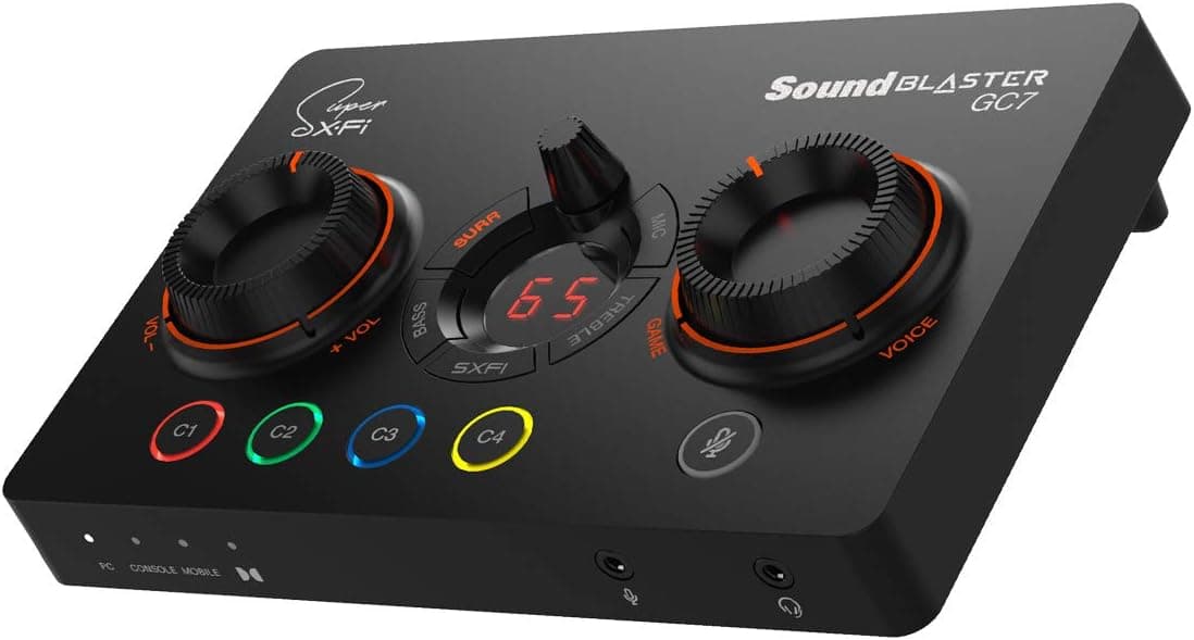 Creative - Placa de som USB Sound Blaster GC7 Next Gen Gaming