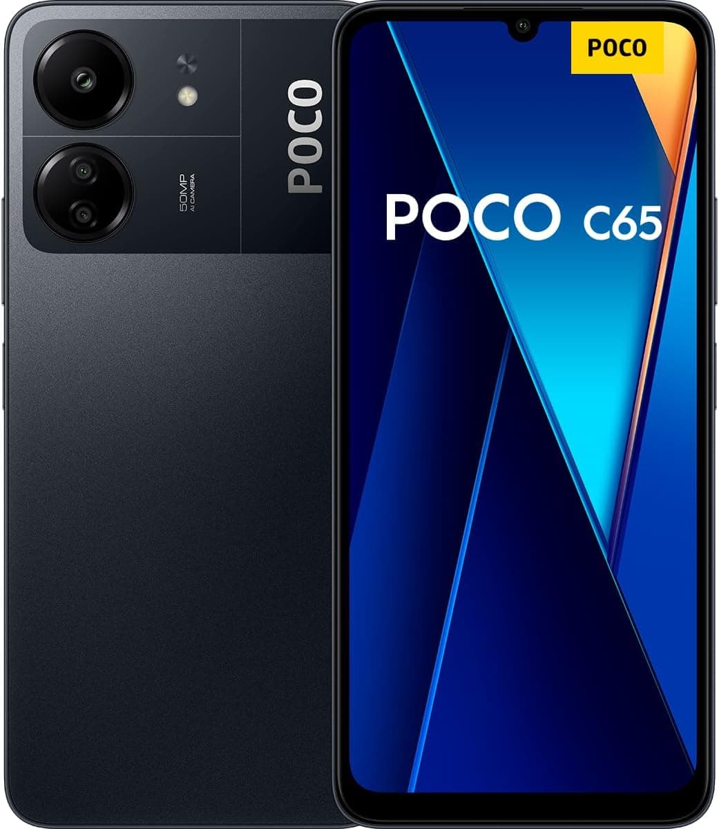 Xiaomi Poco C65 - Smartphone de 8 + 256 GB, ecrã de 6,74" de 90Hz HD+, MediaTek Helio G85, câmara tripla 50 MP+2MP+QVGA, 5000 mAh, NFC, preto