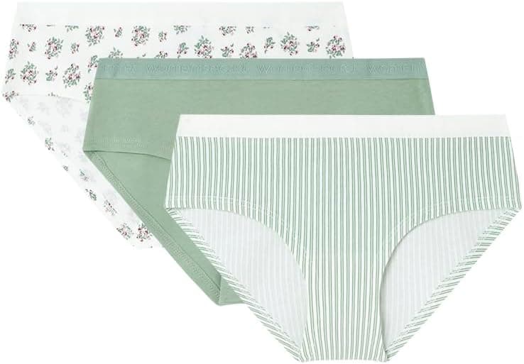 Women'secret Lovely Cotton | Pack de cuecas em algodão para mulher, pack de 3
