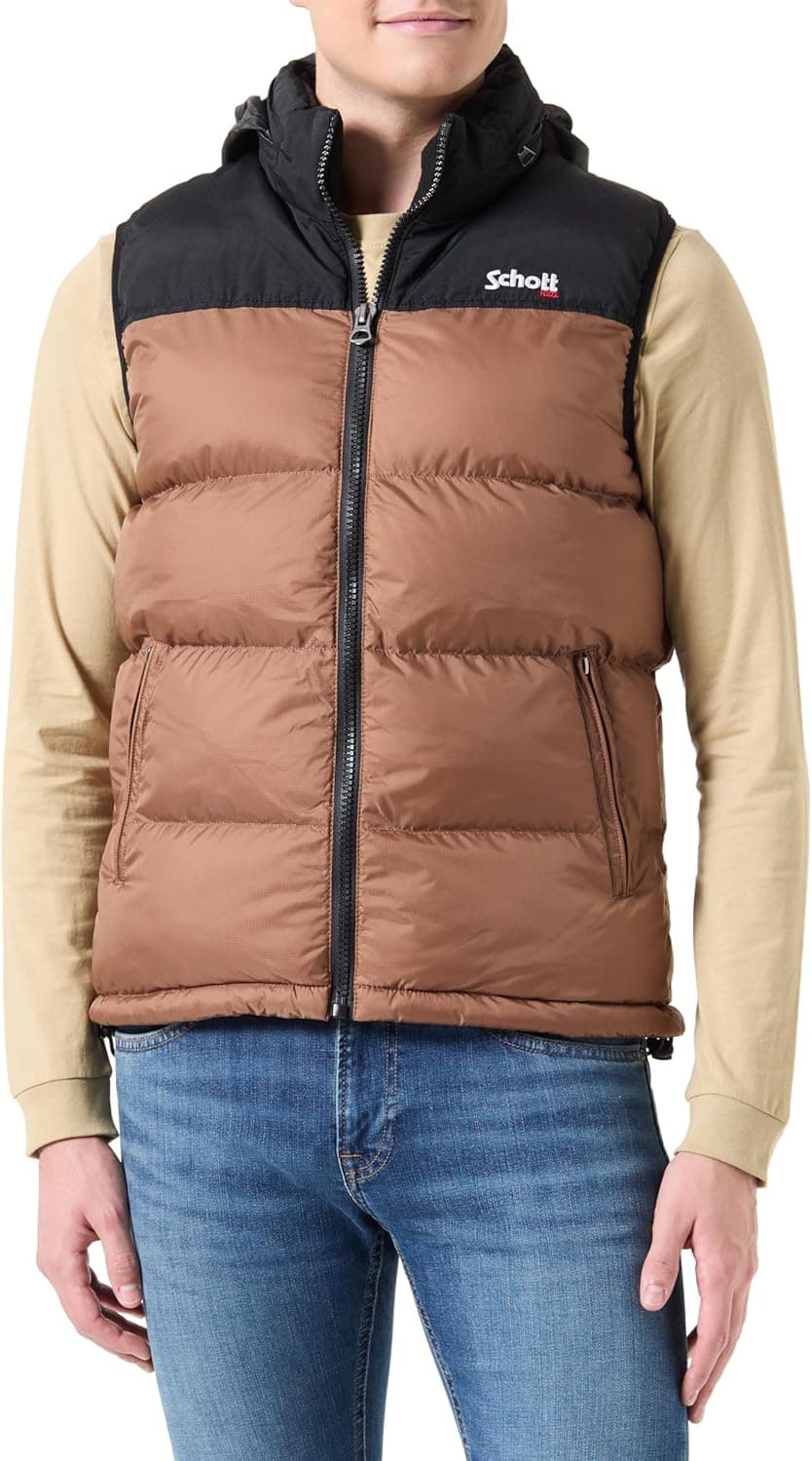 Schott NYC Utahv Colete de penas para homem