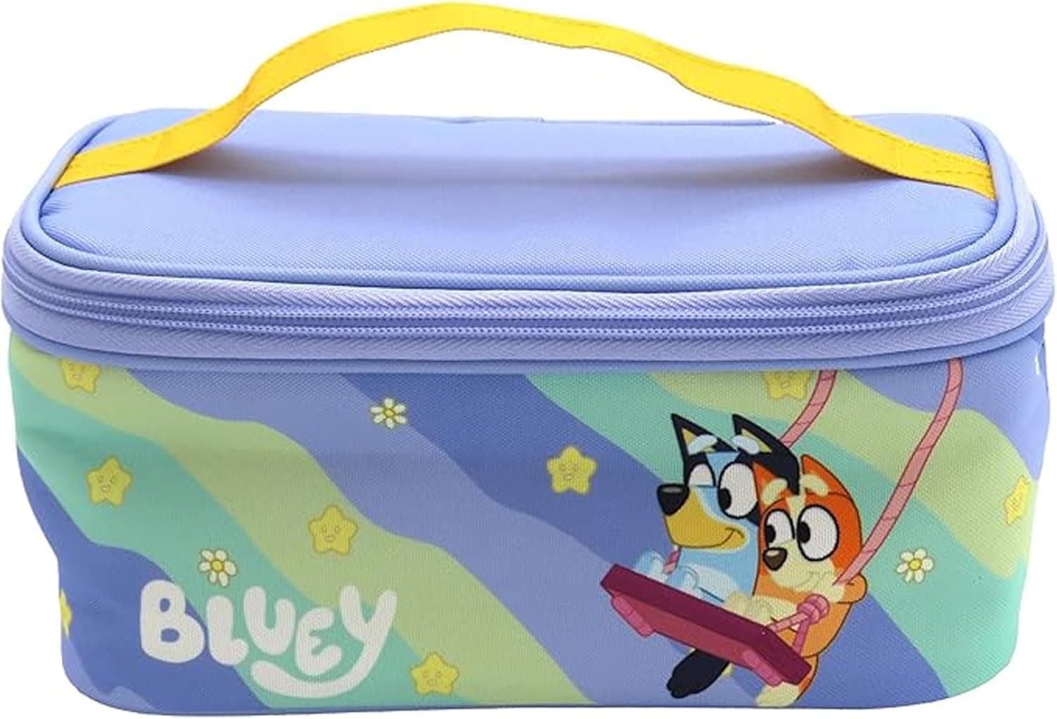CyP Brands-Bluey, Neceser, bolsa de higiene pessoal, acessórios, pré-escola, cor azul, Light Waves, produto oficial, multicolorido, Estandar, Casual