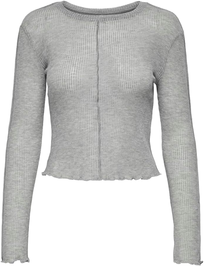 ONLY Onldima L/S Stitch Top Box Jrs mulher