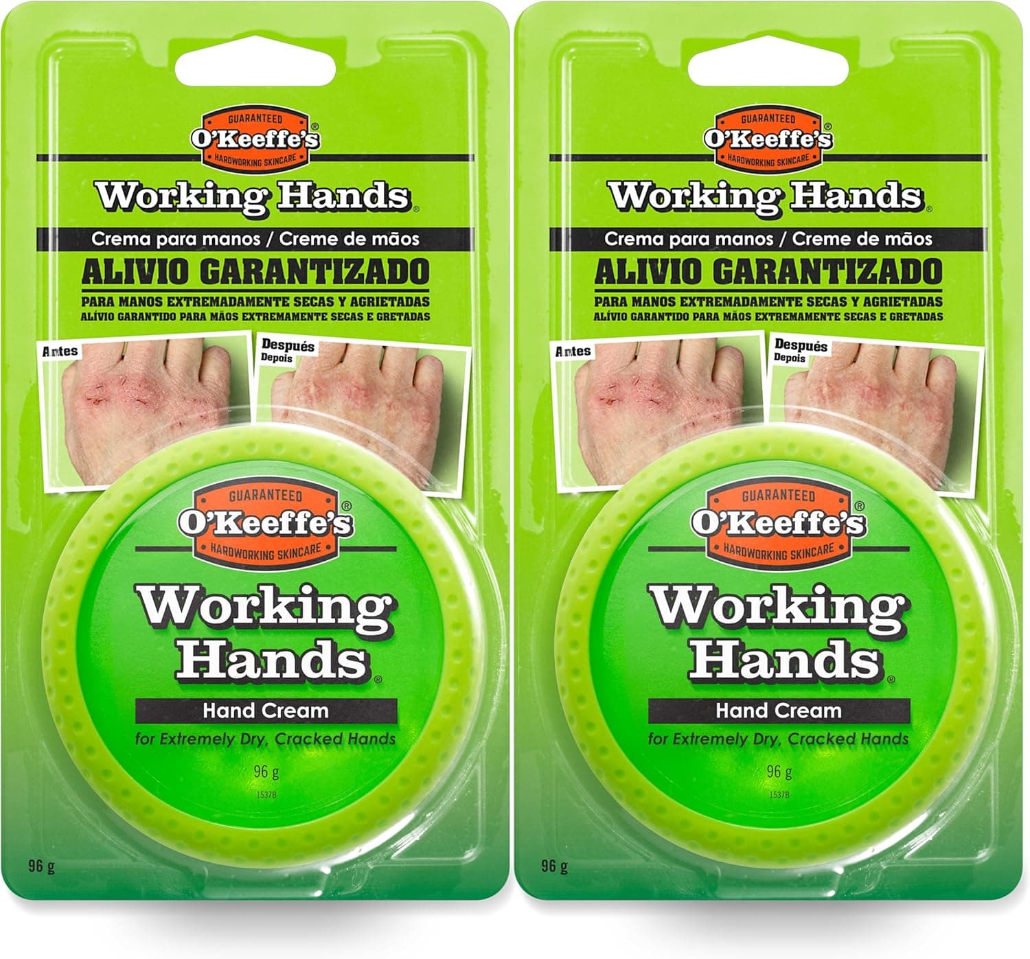 O'Keeffe's Working Hands - Creme para mãos secas e rachadas - conjunto de 2 unidades - 2 x 96 g