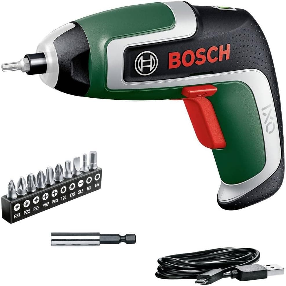 Bosch Home and Garden Aparafusora a bateria compacto IXO, 7.ª geração, 3,6 V, 2,0 Ah, 5,5 Nm, com cabo micro USB, compatível com acessórios da coleção IXO, até 190 parafusos