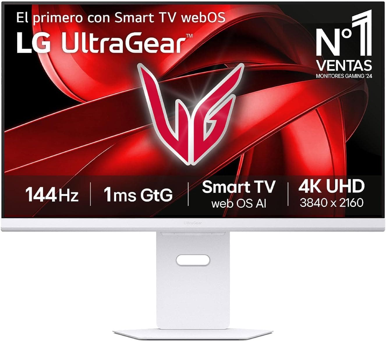 LG Ultragear 32G810SA-W | Monitor gaming 31,5'' 4K UHD IPS com 144 Hz, 1 ms e G-Sync FreeSync Premium