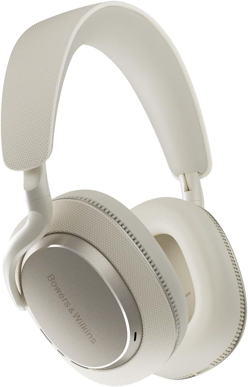 Bowers & Wilkins Px7 S3 Auriculares Over-Ear Bluetooth, cancelamento de ruído, som Hi-Res, aptX Lossless, reprodução 30h, 8 microfones, carregamento rápido - branco canvas