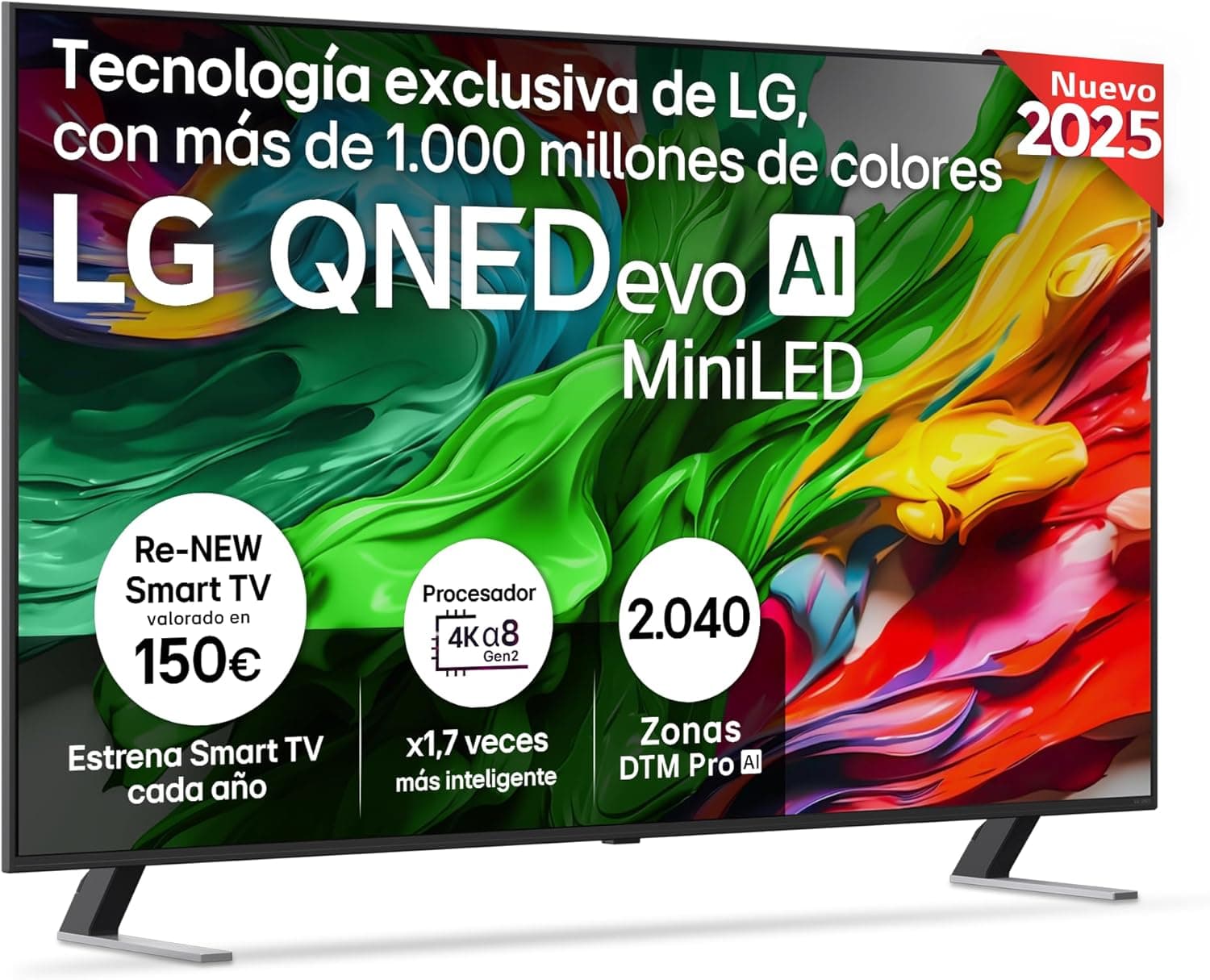 LG 65QNED85A6C Televisão 65", 4K QNED EVO, Smart TV, WebOS 25, processador potente e inteligente, MiniLED AI, Super Upscaling, Dolby Vision e Dilgital Plus, Alexa/Google Assistant, preto 