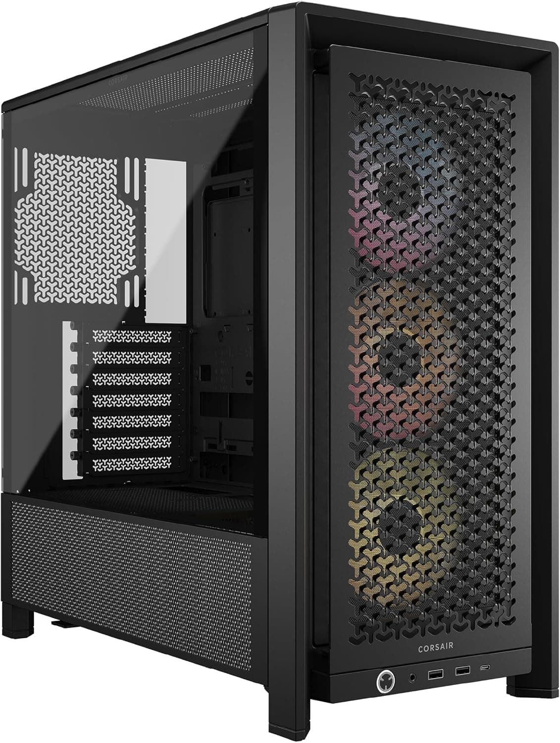 Corsair 4000D RS ARGB | Caixa ATX mid-tower modular com elevada ventilação e 3 ventoinhas ARGB pré-instaladas