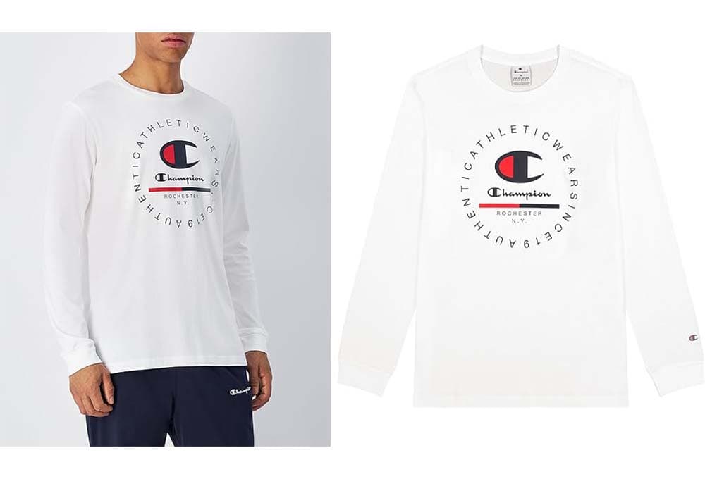 Champion T-shirt de manga comprida para homem