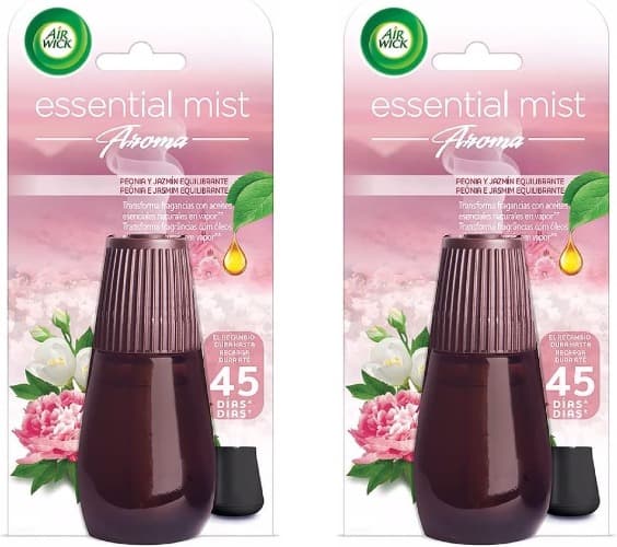 Air Wick Essential Mist recarga ambiental peónia e jasmim - 20 ml