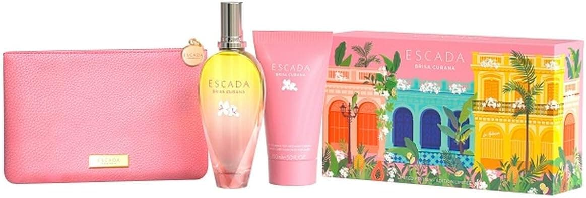 Caixa Conjunto de perfume de mulher brisa cubana 3 peças