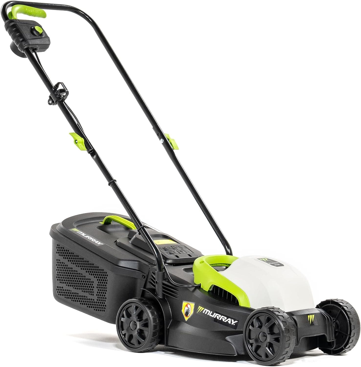 Murray Corta-relvas elétrico 2 em 1 LE320E, compacto de 1200 W/32 cm com saco colecionador de 27 L para jardins pequenos, aderência ergonómica e proteção contra sobrecargas