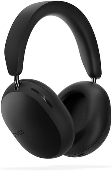 Sonos Ace - Auriculares sem fios Bluetooth com cancelamento ativo de ruído, até 30 horas de autonomia, áudio espacial com controlo dinâmico da cabeça - preto