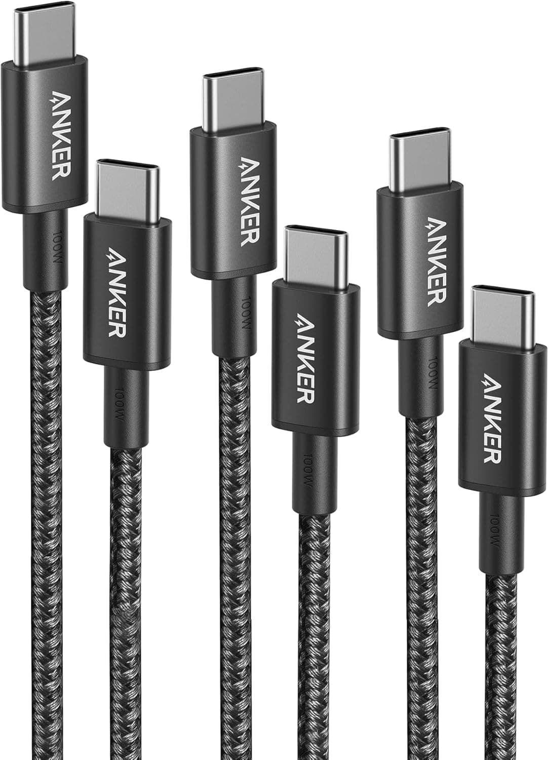 Anker cabo usb c carregamento rápido, 333 cabo usb c 2.0, 100 W carregamento rápido para iPhone 15/15 Pro/15 Plus/15 ProMax MacBook Pro 2020, iPad Pro 2020, iPad Air 4, Samsung Galaxy S23+/S23 e muito