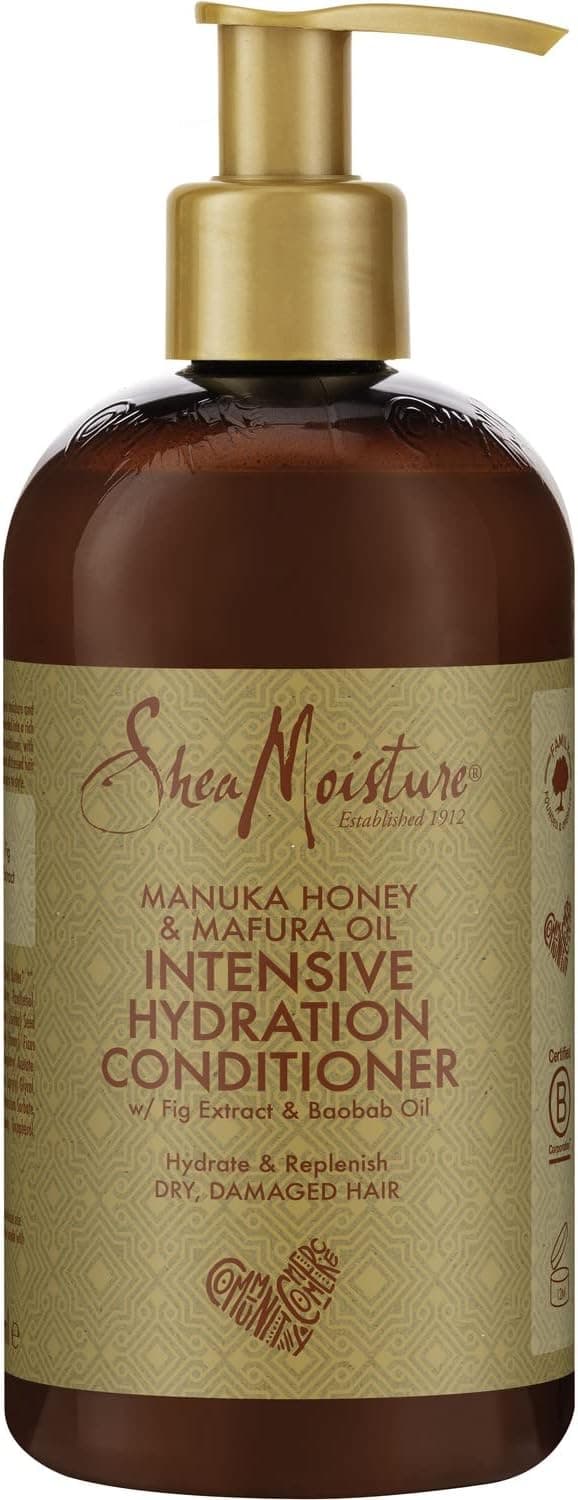 SheaMoisture com mel de Manuka e óleo de Mafura condicionador hidratação intensa, para cabelos secos e danificados 384 ml