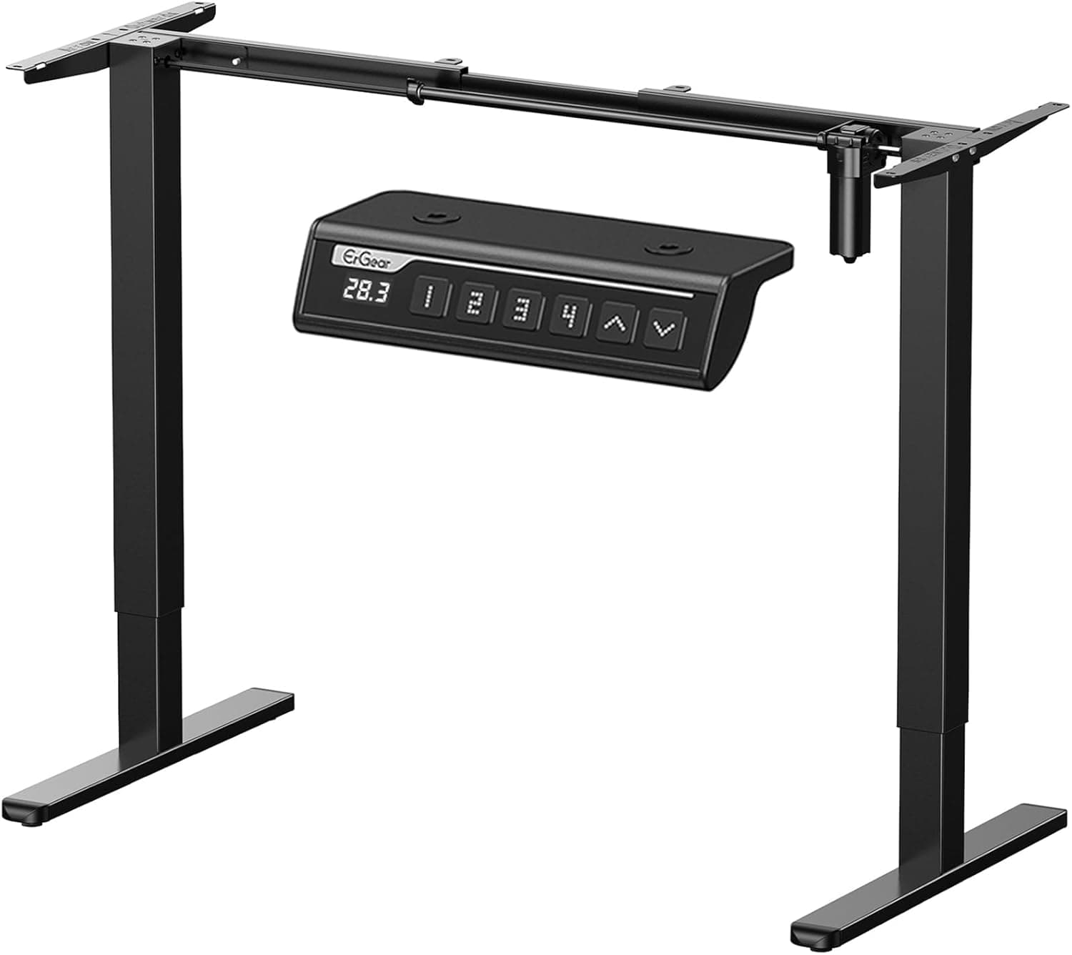 ErGear Armação de mesa elétrica de pé de altura ajustável, pernas de mesa de até 47,2 polegadas, moldura ergonómica para estação de trabalho