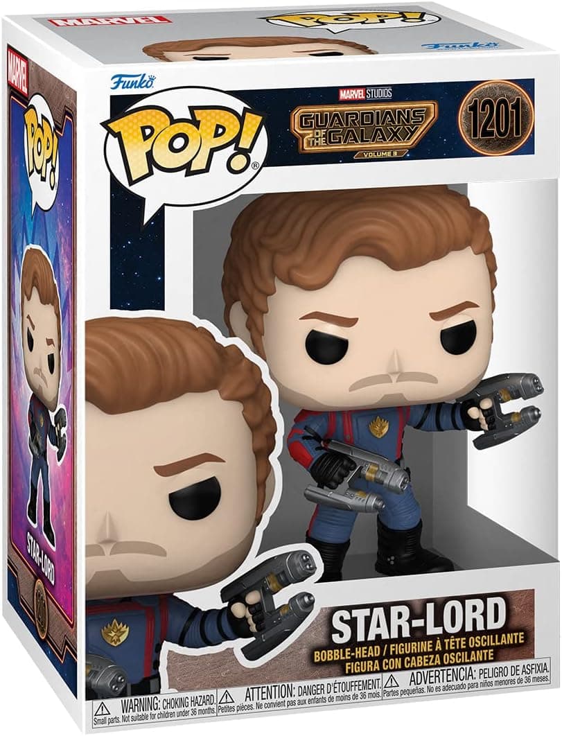 Funko Pop! Vinyl: Marvel - Guardians of The Galaxy 3 - Star-Lord - Guardiões da galáxia - figura de vinil colecionável 
