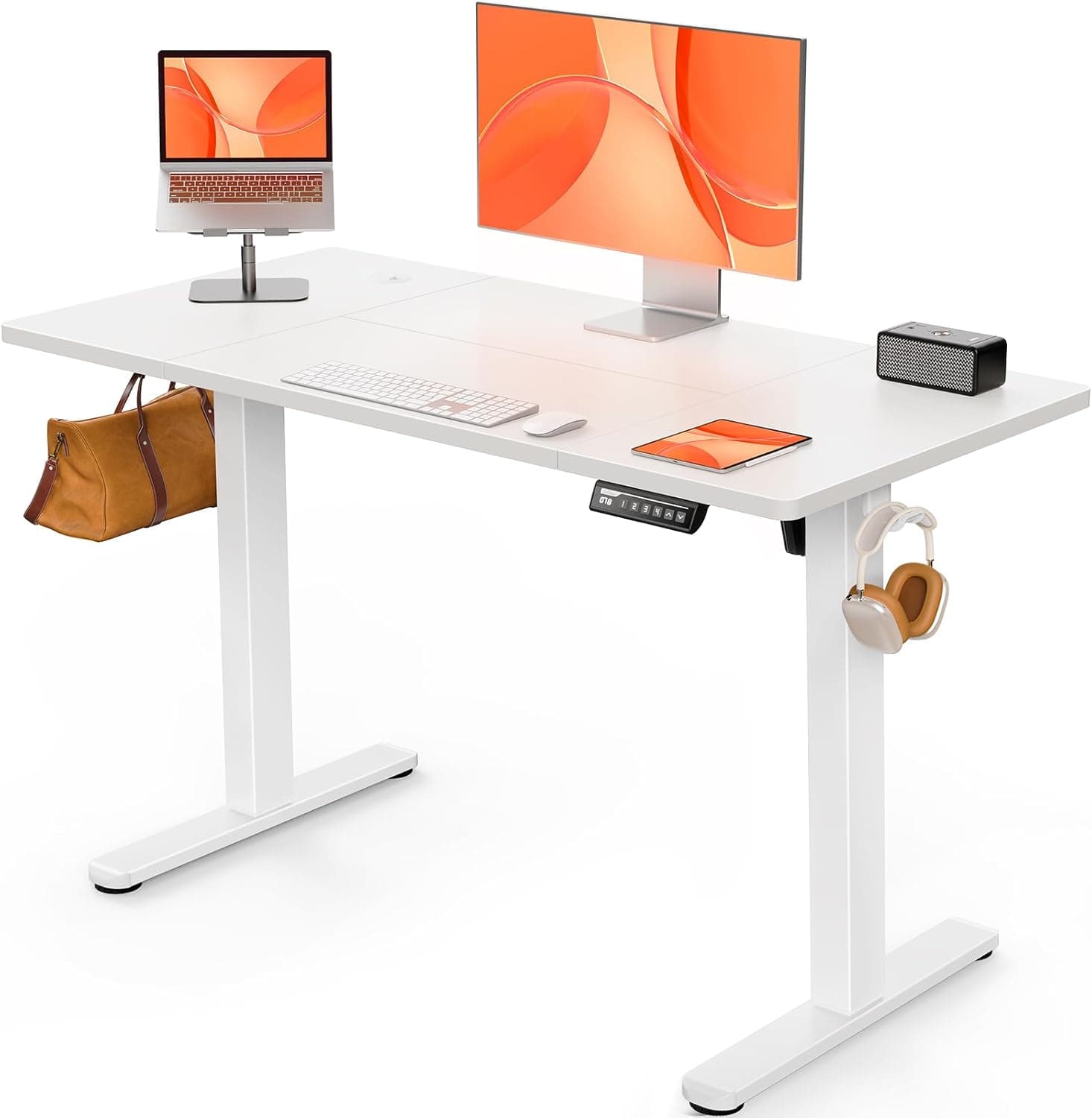 ErGear Electric Lift Desk | Secretária ajustável em altura com painel inteligente e memória, 120 x 60 cm, ideal para escritório em casa