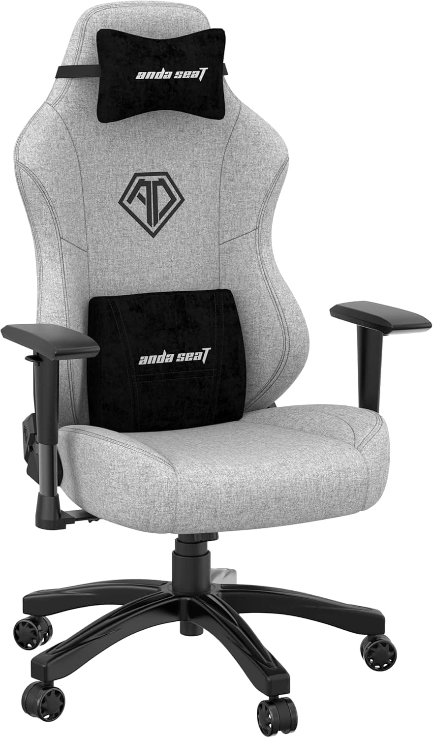 Anda Seat Phantom 3 Grande cadeira Gaming, conforto cadeira Racing Gamer adulto para trabalho/escritório/estúdio/jogo, cadeiras ergonómicas para computador, Ergonomic Office Desk Chair - cinzento
