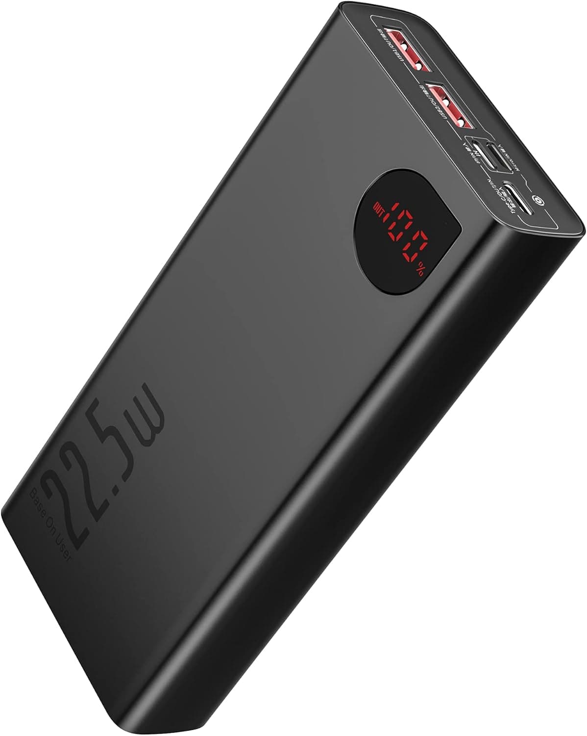 Baseus Bateria externa de 20000 mAh, Power Bank 22,5 W USB C carregador móvel portátil carregamento rápido com ecrã LED e 3 outputs, para iPhone 12 11 Xs Pro Max Mini Samsung S20 S10 Xiaomi Tabletes