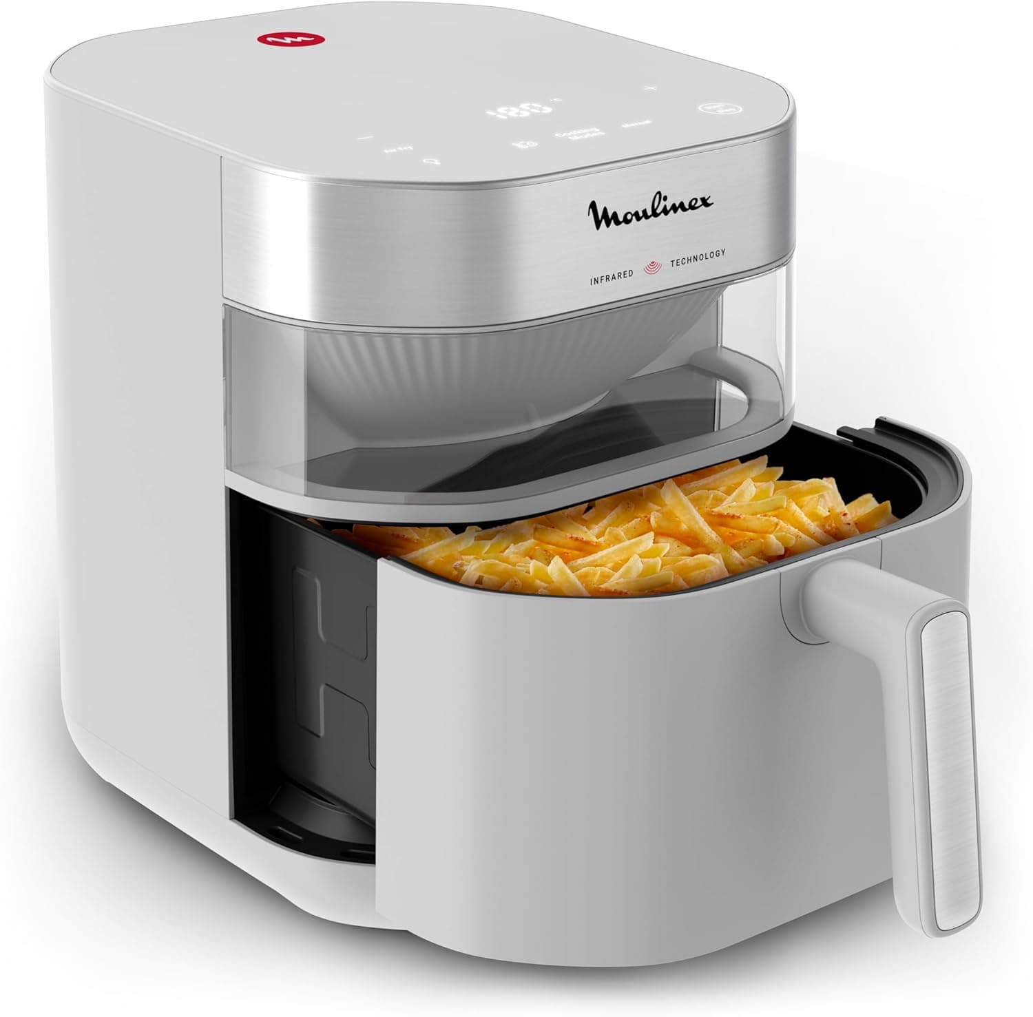 Easy Fry Infrared Fritadeira de ar 7,5 l, aquecedor duplo, tecnologia infravermelha, resultados nítidos, grande capacidade, modelo EZ831GF0