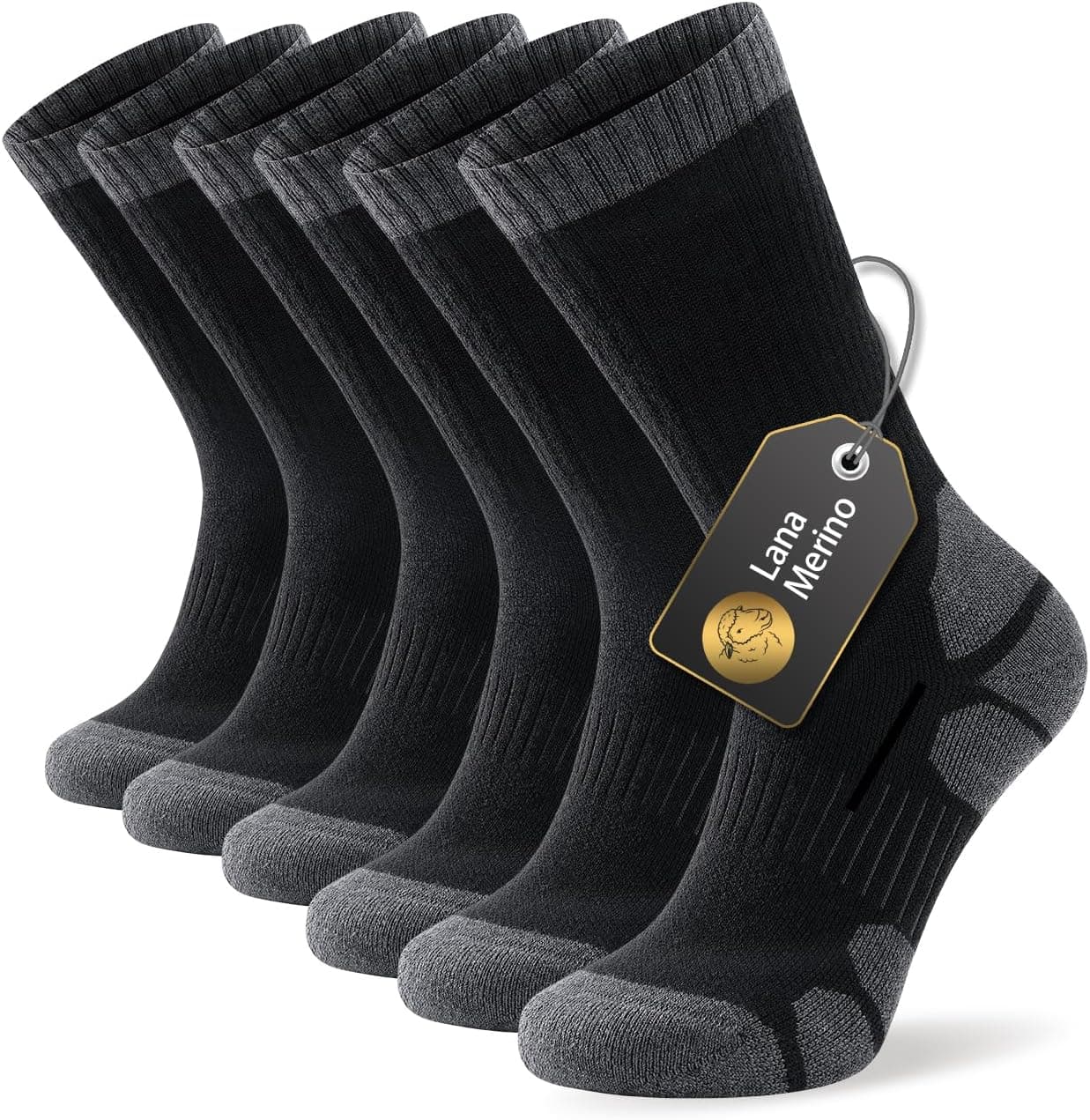 Alaplus Meias anti-bolhas de lã mineral muito quentes, meias térmicas inverno para homem e mulher, 3 pares