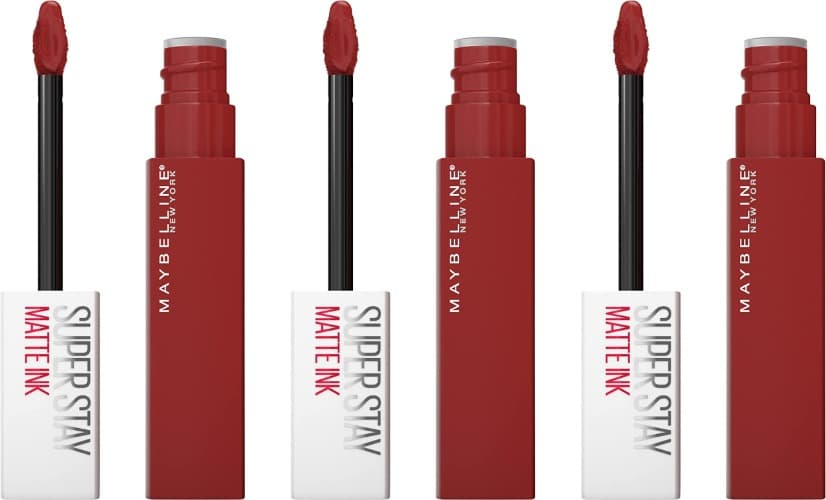 Maybelline New York, Superstay Matte Ink, batom líquido mate de longa duração, cor altamente pigmentada, tom 335 Hustler, 30 g x 3