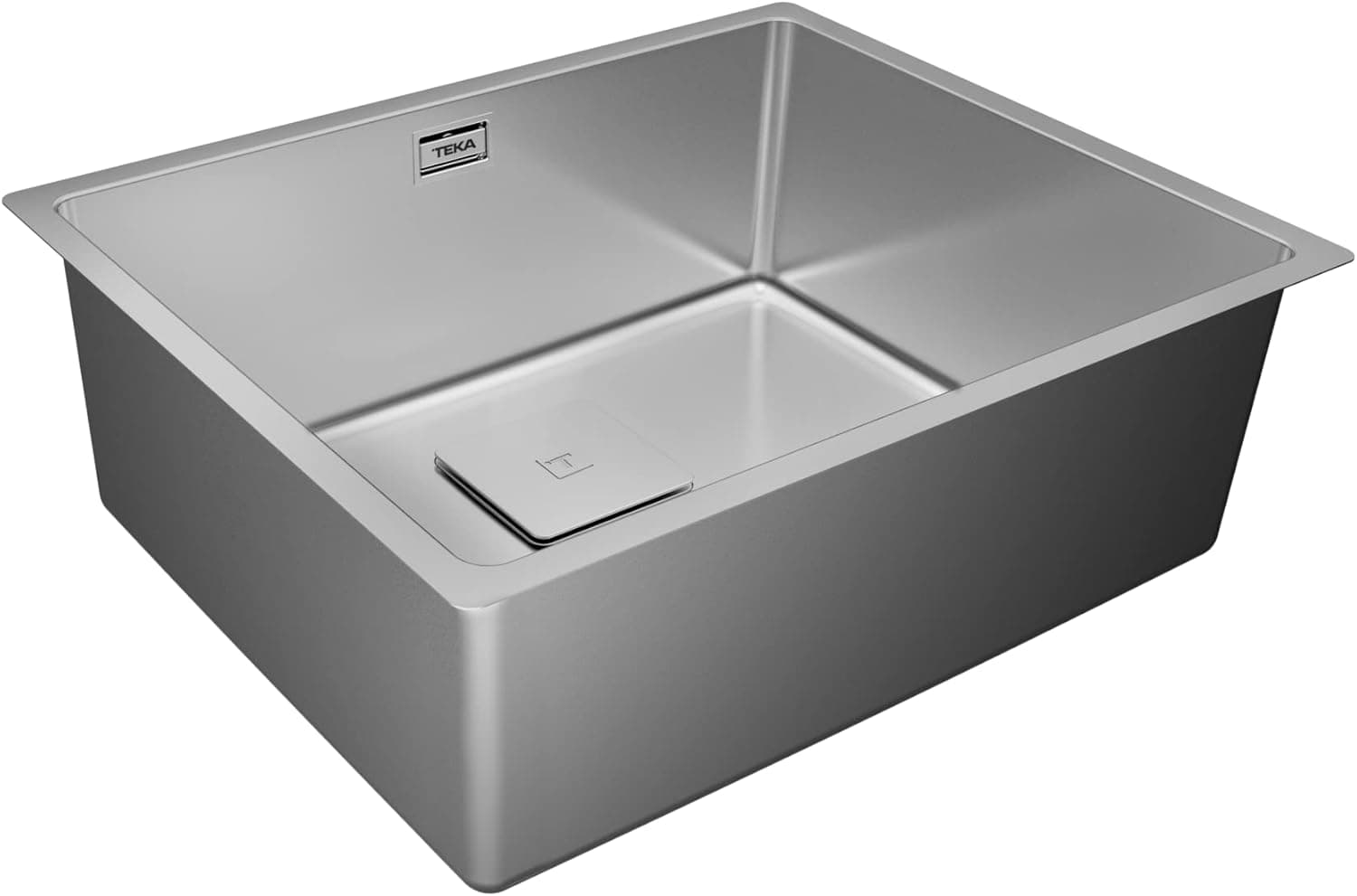 Teka RS15 50.40 Lava-louça FlexLinea, 1 balde, para móveis de 60 cm, possibilidade de instalação tripla, balde de aço inoxidável, instalação fácil, design moderno, cor aço inoxidável