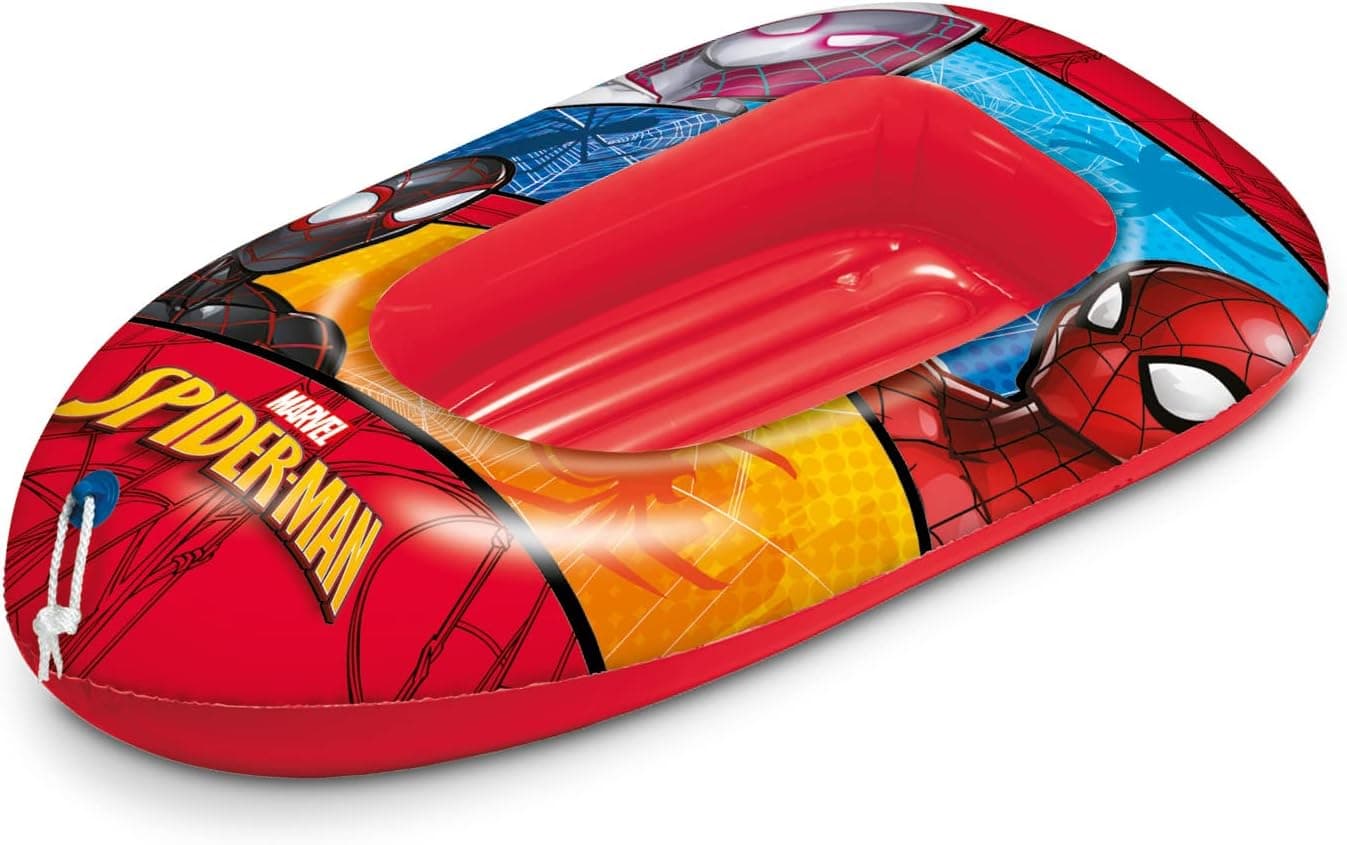 Mondo Brinquedos SPIDERMAN Boat INFLATED BASE - Barca insuflável para bebé, flutuante 112 cm, ideal para menino / menina - 16930