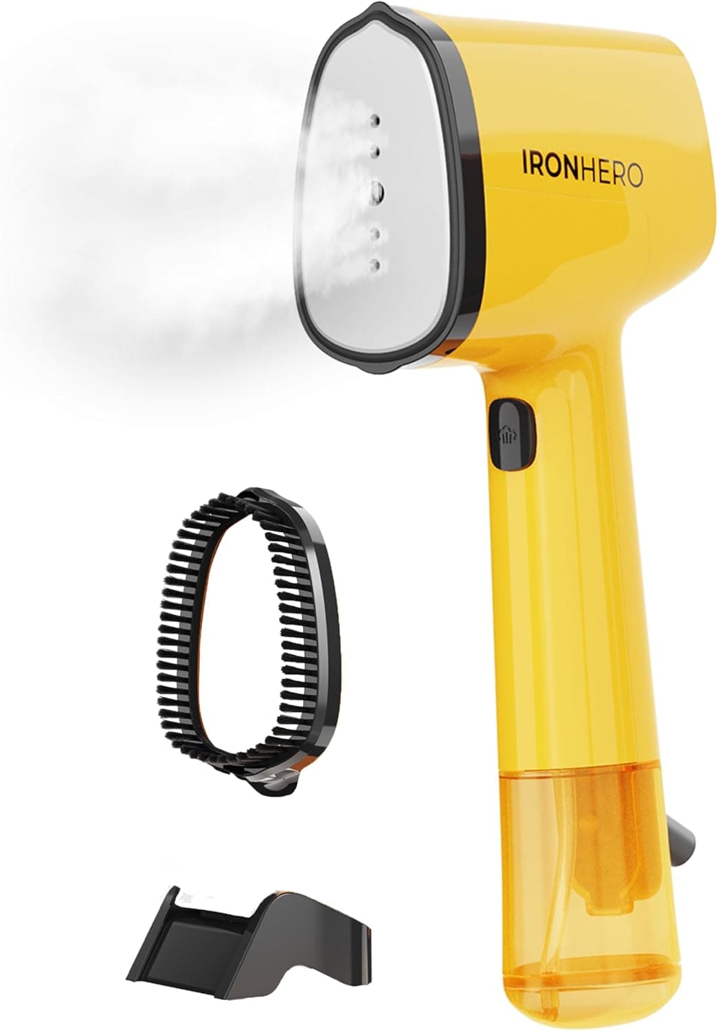 Cecotec Passar a ferro vertical sola de cerâmica ferroHero V-1500 Essential Yellow, potência de 1500 W, vapor contínuo 25 g/min, aquecimento rápido, desinfeta, limpa e cuida das suas roupas, sola