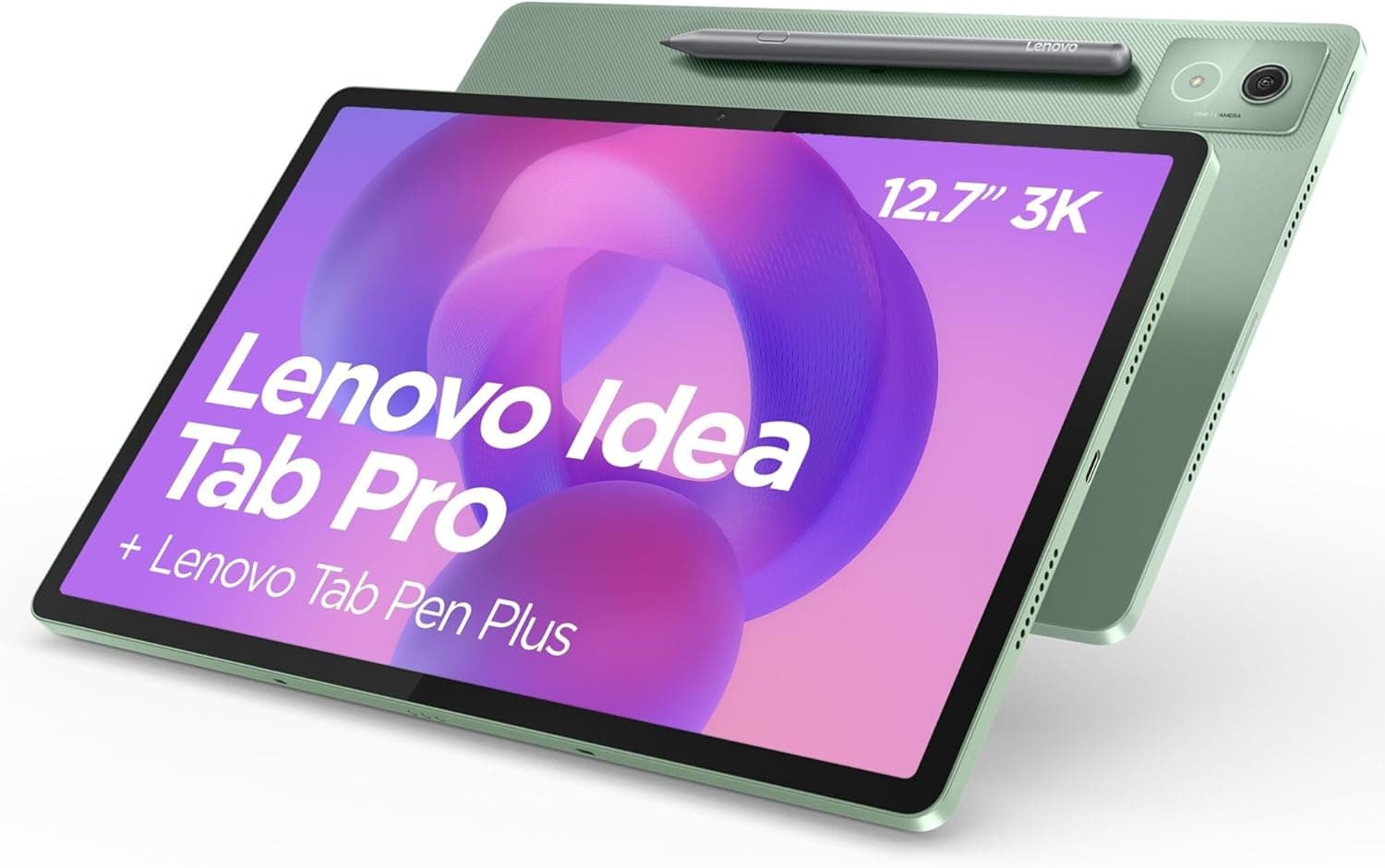 Lenovo Idea Tab Pro Tablet | Ecrã 3K de 12,7 polegadas | MediaTek Dimensity 8300 | 8 GB de RA, 256 GB eMMC, Android 14 | Seafoam Green, inclui lápis capacitivo Plus