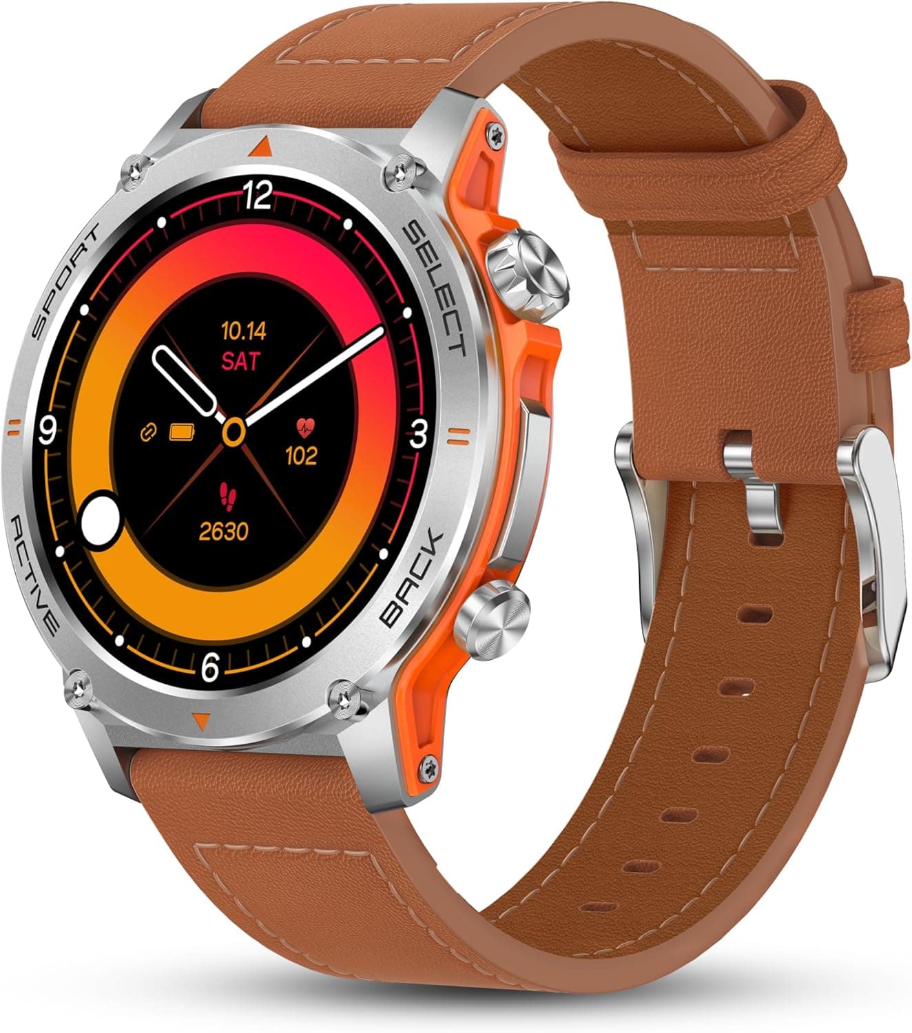 Popglory Relógio inteligente mulher homem, 1,43" AMOLED Smartwatch com chamadas Bluetooth e Responder Whatsapp, pulsómetro, SpO2, sonho, podómetro, 110 pulseira desportiva atividade para Android iOS