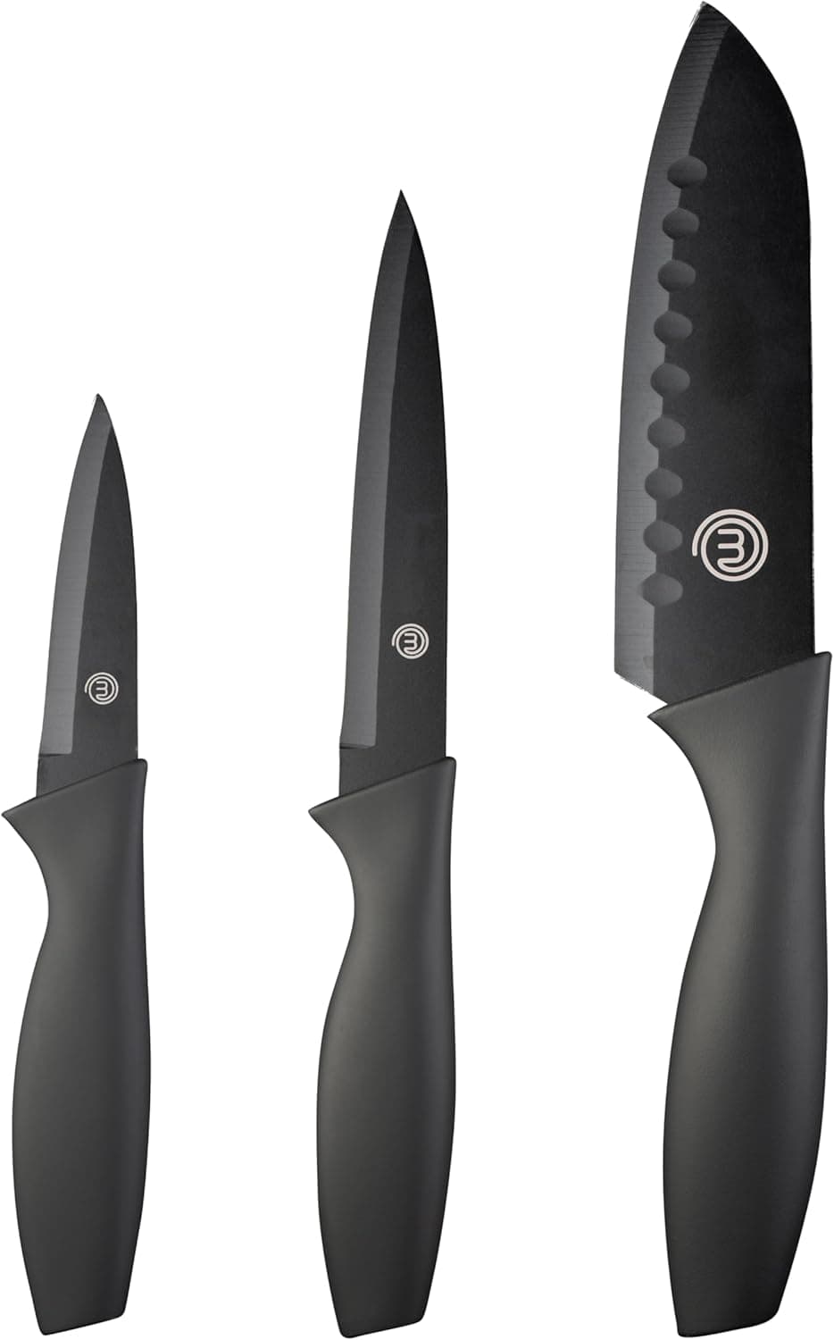 MasterChef Essential | Conjunto de 3 facas de cozinha em aço inoxidável com cabo ergonómico