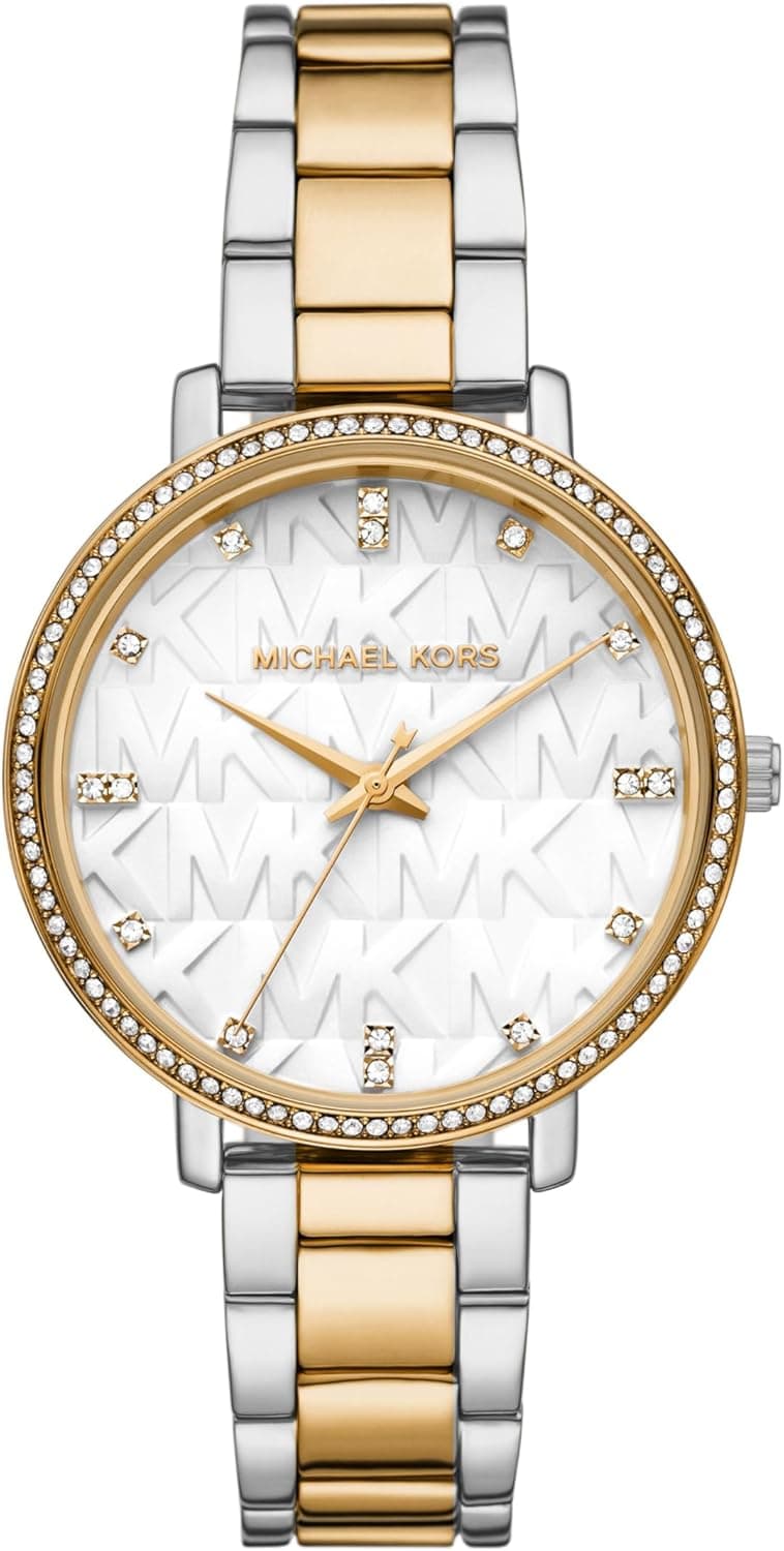 Michael Kors  Relógio Pyper para Mulher, Movimento de Quartzo a 3 Ponteiros com Bracelete em Aço Inoxidável, MK4595