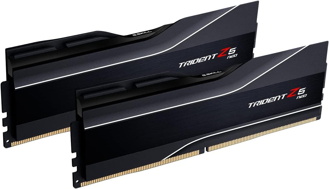 G.Skill Trident Z5 Neo Series (AMD Expo) 32 GB (2 x 16 GB) 288 pinos SDRAM DDR5 6000 Dual Channel Desktop Memory F5-6000J36F16GX2-TZ5N (preto mate)