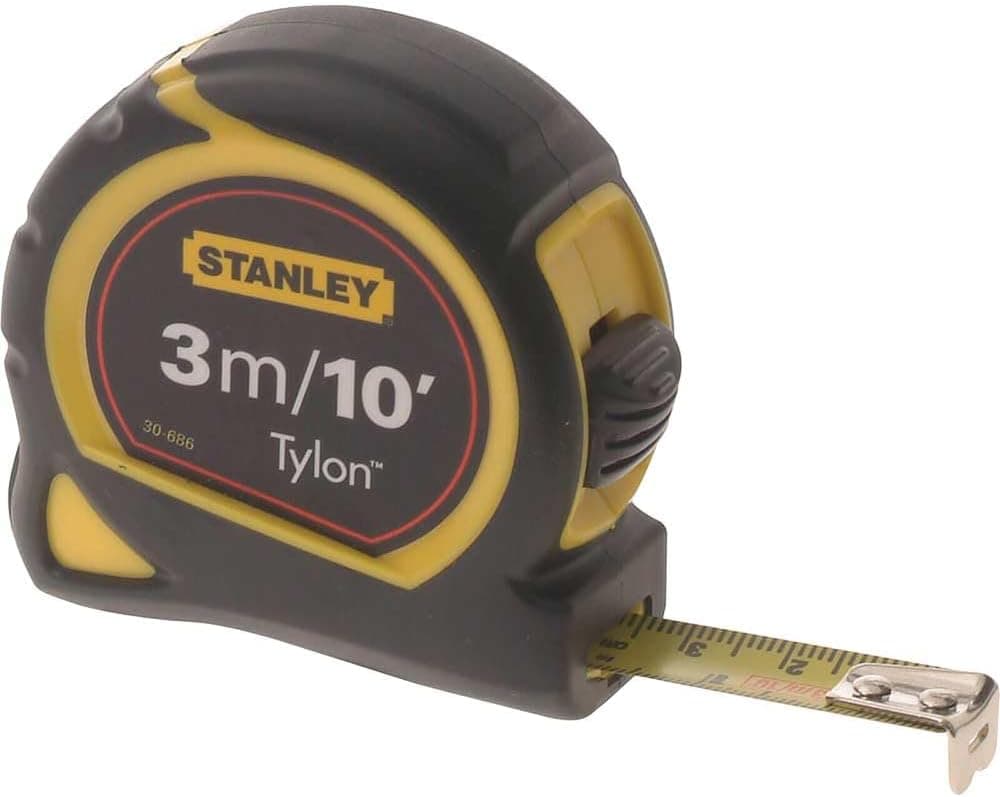 STANLEY 0-30-686 | Fita métrica 3 m com revestimento antidesgaste e bloqueio preciso