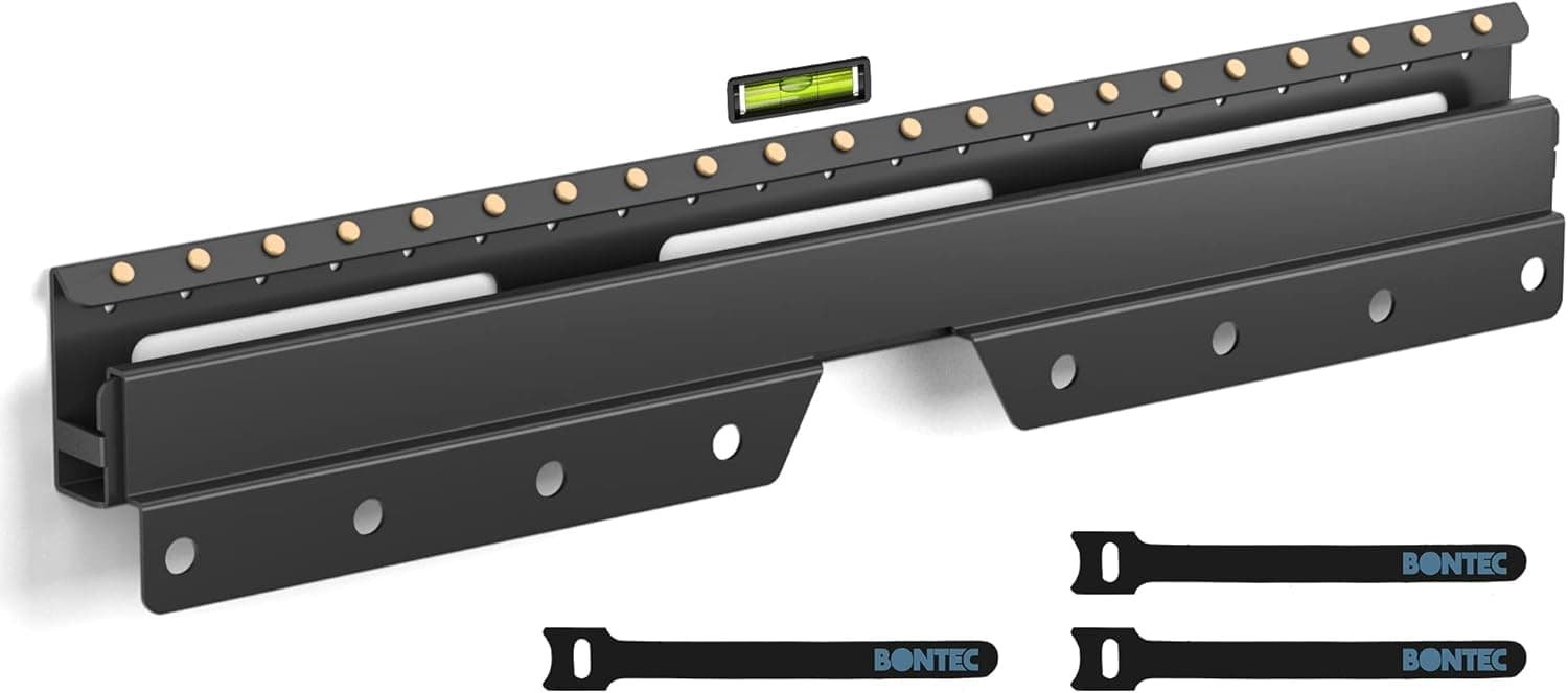 BONTEC Suporte de parede para TV No Stud para 26 a 55 polegadas LED LCD OLED de plasma plano/curvado, até 50 kg, suporte de parede TV sem tachas para economizar espaço, VESA máximo de 400 x 400 mm