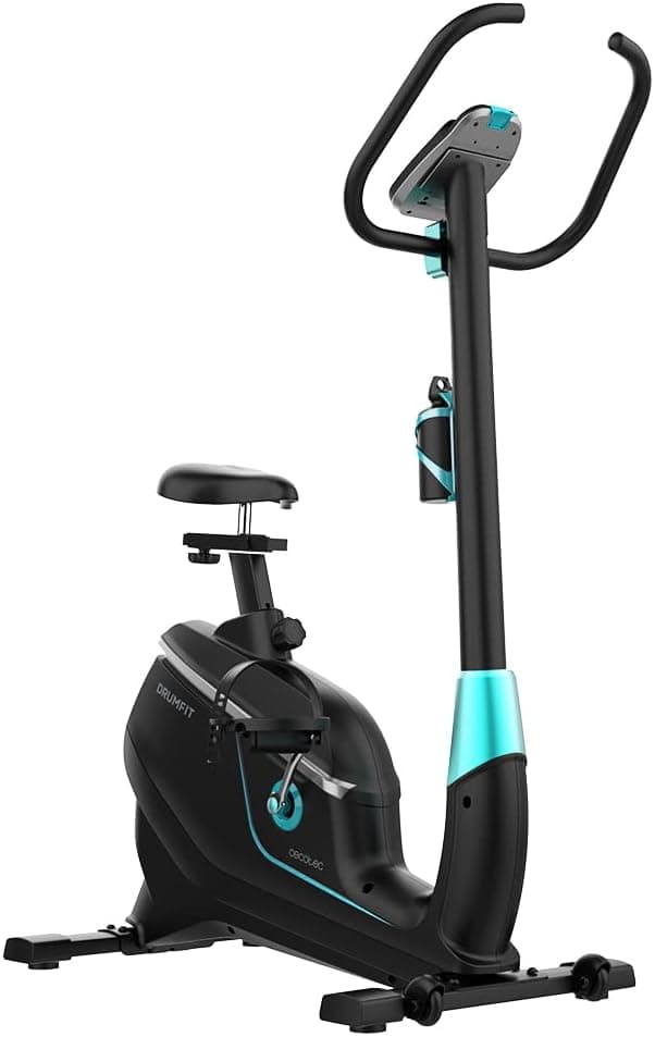 Cecotec Bicicleta estática DrumFit Cycle Talos e Pegasus, volante de inércia de diferentes kg, resistência magnética motorizada / manual, guiador e selim ajustáveis