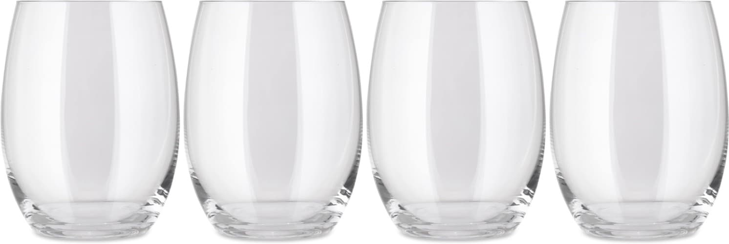 Alessi Mami XL Copos para Long Drink em vidro cristalino, conjunto de 4, vidro