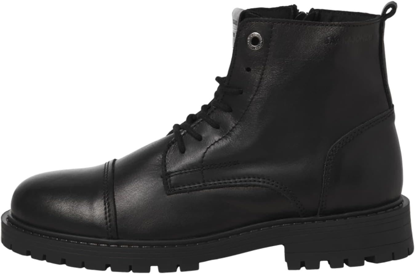 JACK & JONES Jfwtremor-Botas de Couro Sn, Botas de Tornozelo com Cadarço para Homens
