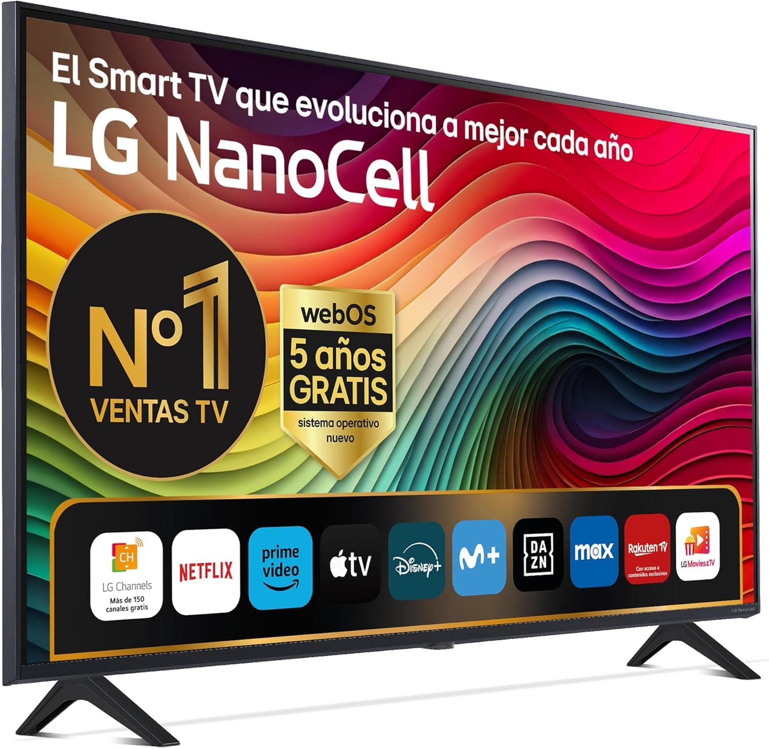 LG 43NANO81T6A 43", 4K NANOCELL, Smart TV, HDR10, WebOS24, série 81, processador potente e inteligente, Dolby Digital Plus, jogando, Alexa/Google Assistant, preto 
