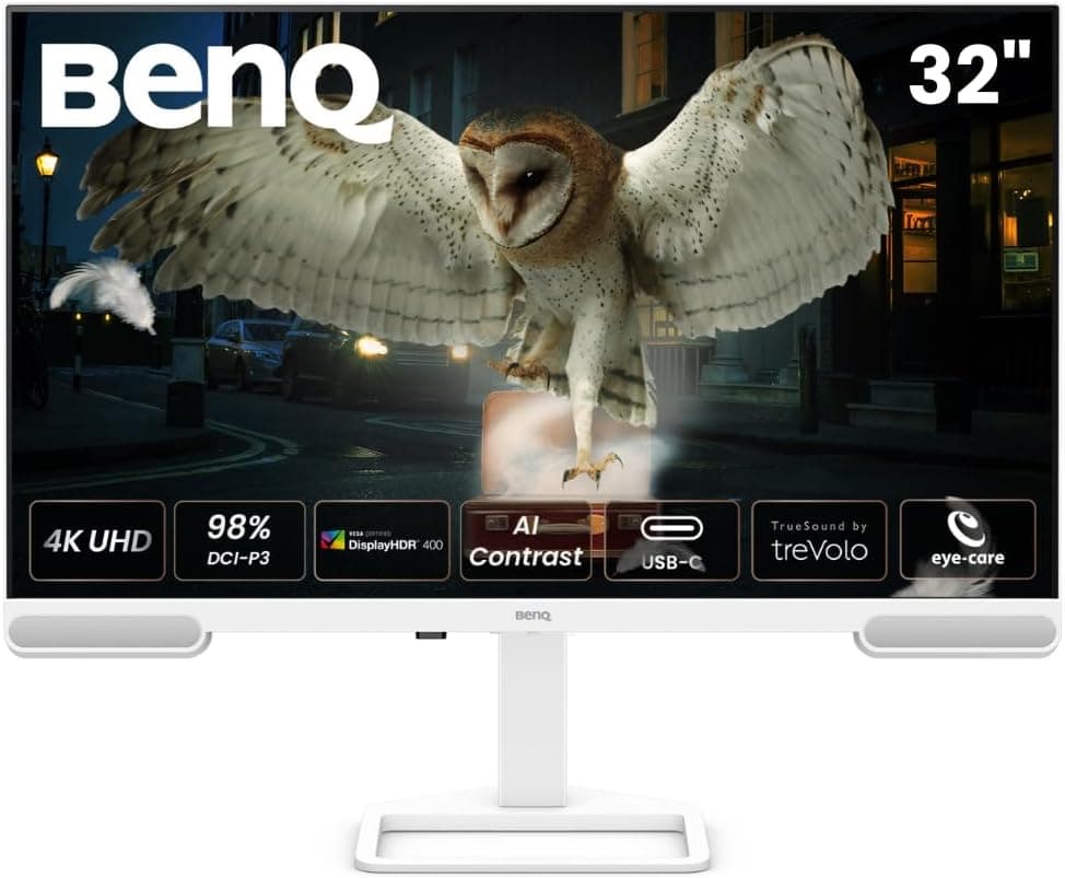 BenQ EW3290U | Monitor 32'' 4K com coluna integrada, USB-C, HDMI e tecnologia Eye-Care