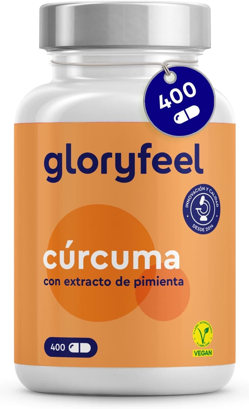 Cúrcuma curcumina com pimenta preta (piperina), 400 cápsulas veganas, potência máxima 700 mg por cápsula, pó de Turmeric