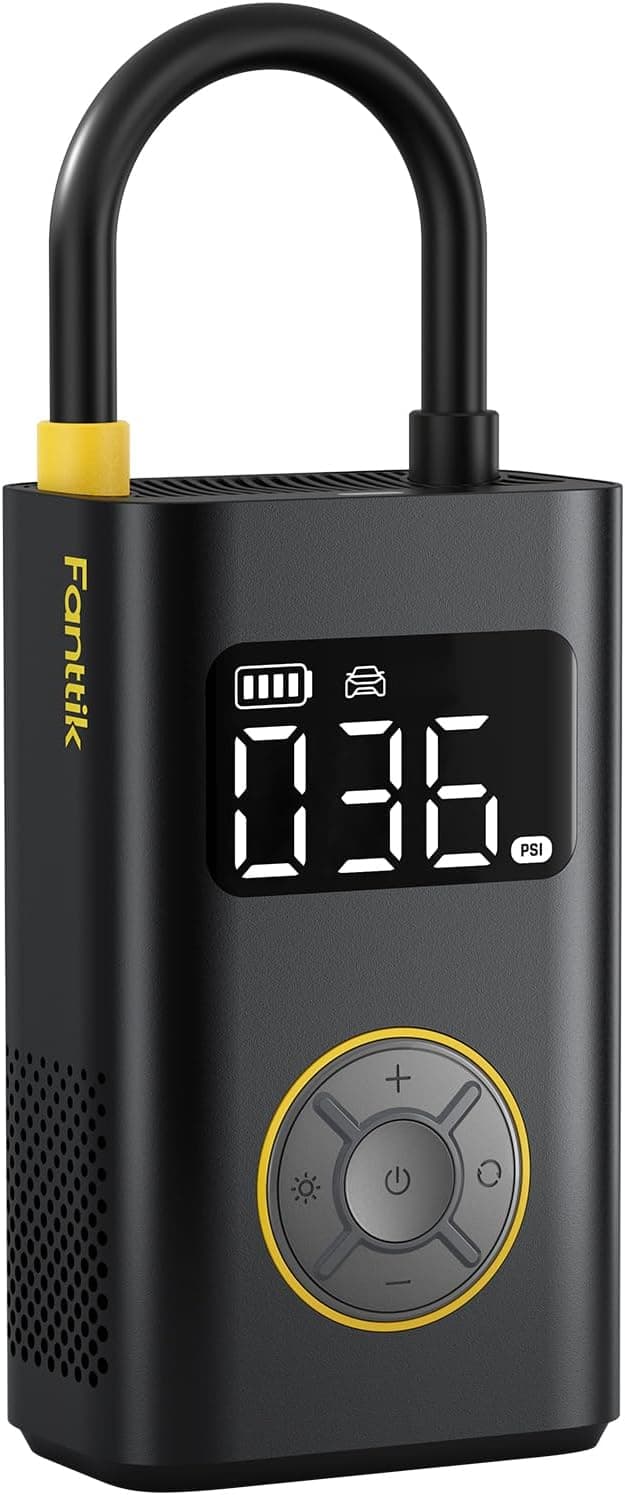 Fanttik X9 Pro Inflador de pneus portátil para moto, bomba elétrica de 27 s de insuflação rápida com medidor digital para pneus, compressor de ar de 150 PSI para carro compacto, bola