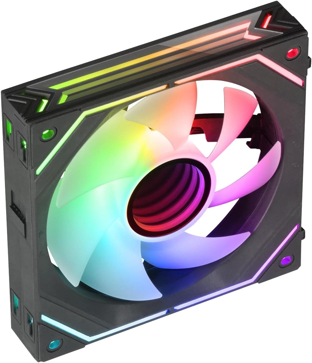 Ventilador interno ARG DINAMICO MARS GAMING MF-LINKFINITY BLACK MODULARES PWM 120 mm 360º ventilador e moldura iluminada ARGB