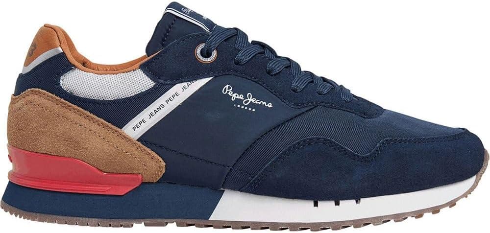 Pepe Jeans Sapatilhas de pele London Brand cinzento