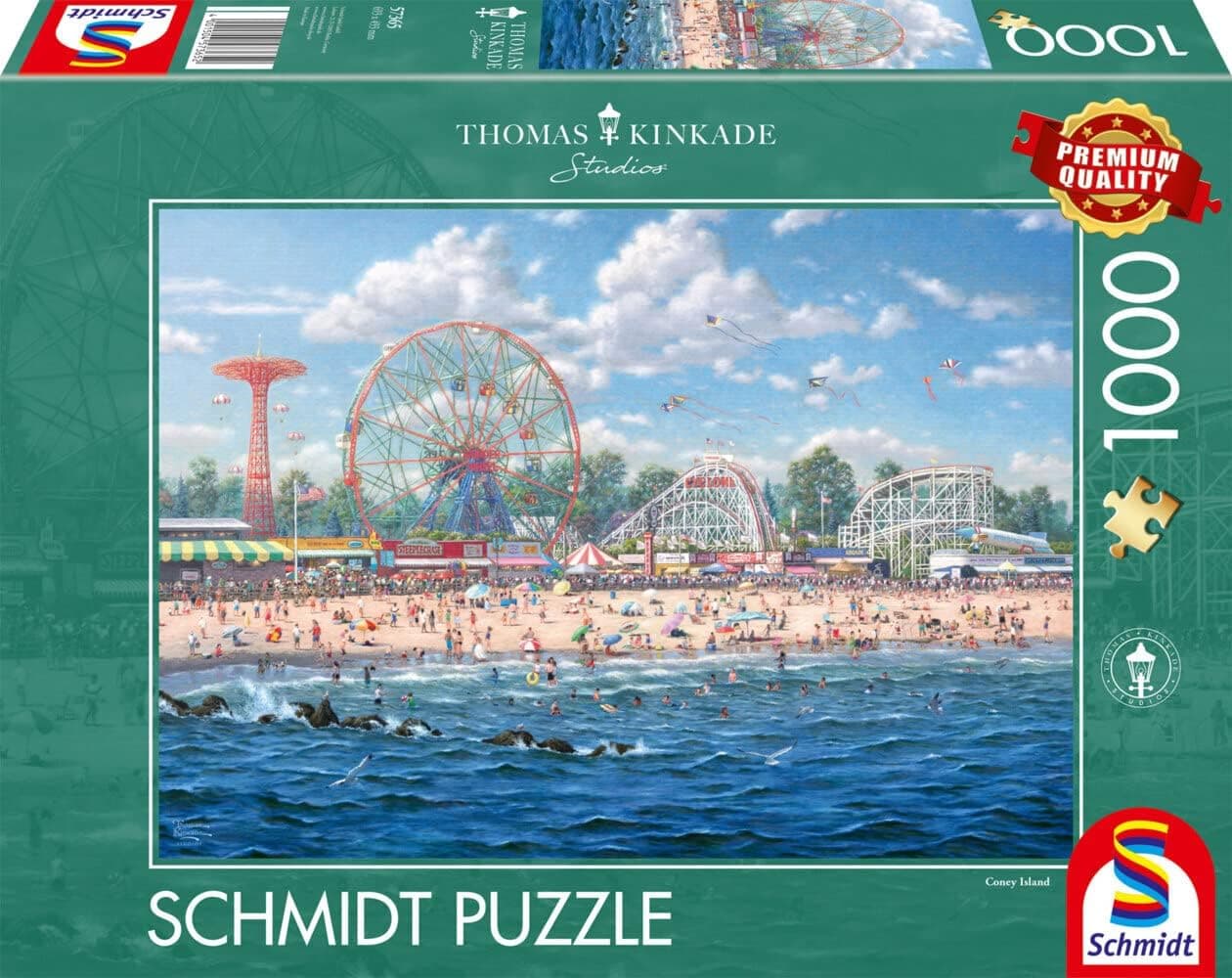 Schmidt Spiele Thomas Kinkade 57365 Coney Island-puzzle de 1000 peças, multicolorido (CSG57365)