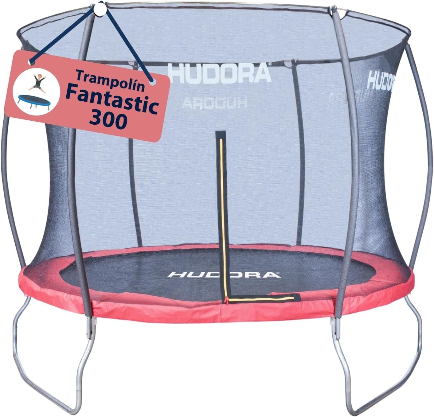 HUDORA Fantastic Trampolin, Trampolim de 3 metros para exterior com rede de segurança
