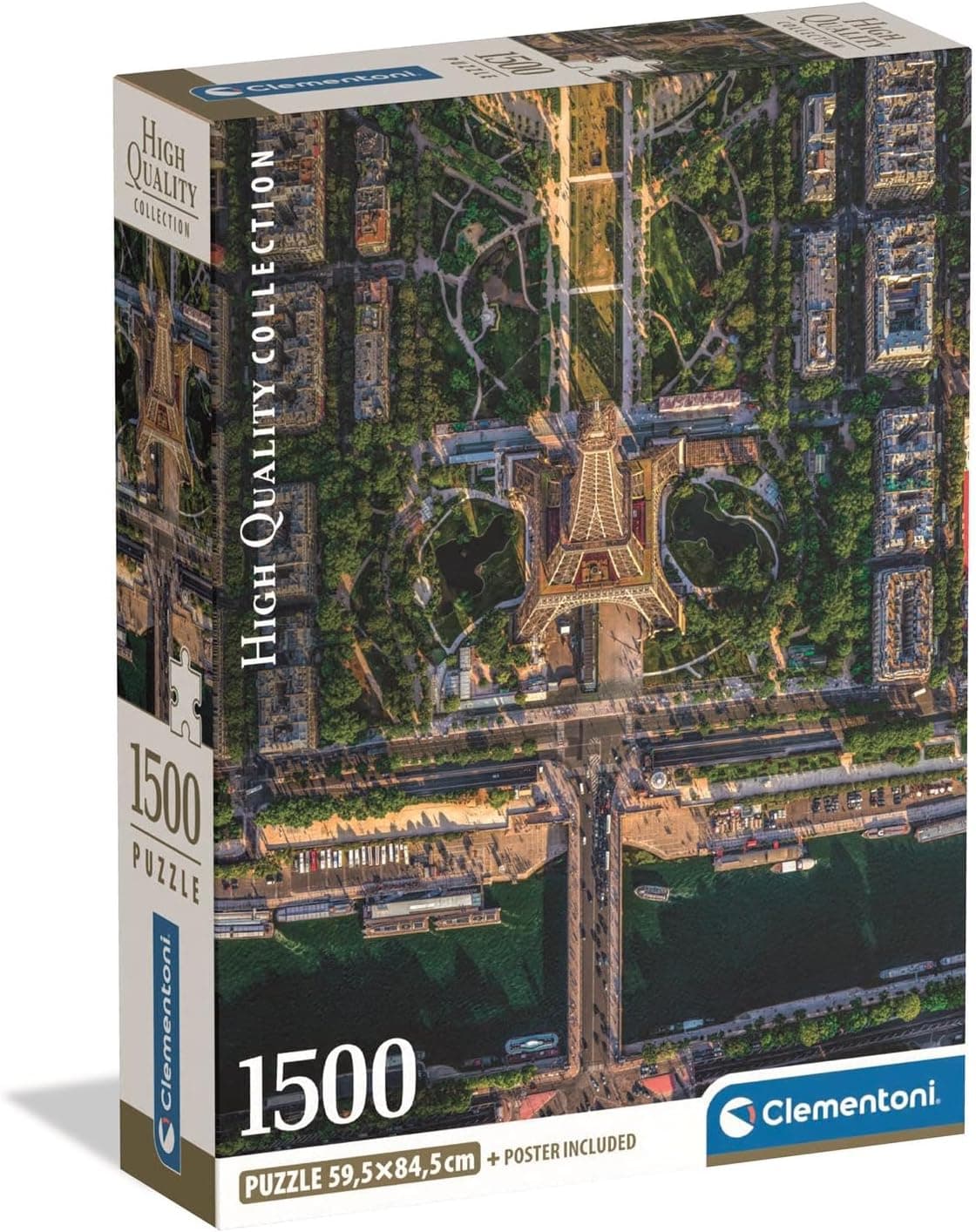 Clementoni - Puzzle para adulto, Paris vista de cima, 1500 peças